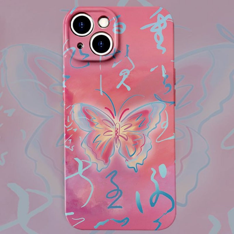 New Gradient Butterfly Hard Phone Case For iPhone