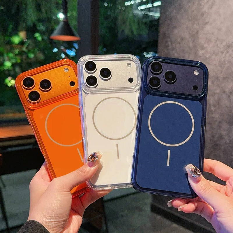 MagneticTranslucent Armor Shockproof Case For iPhone