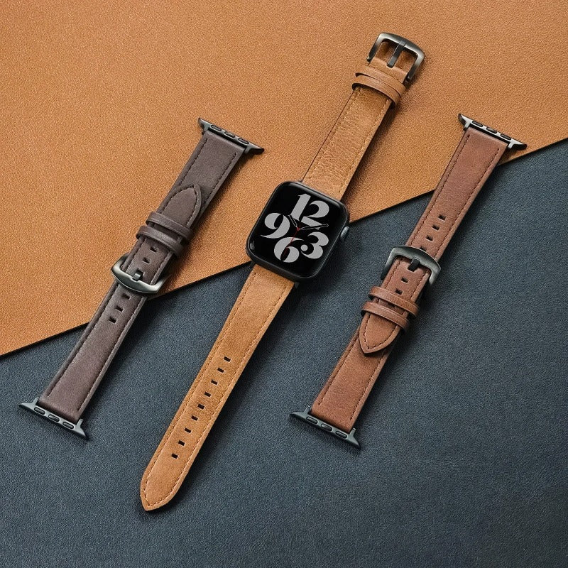 Leather Strap For Apple Watch S10 42MM 44MM 45MM 49MM 38MM 40MM 41MM