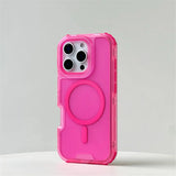 3 IN 1 Translucent Armor Wireless Charge Cases For iPhone