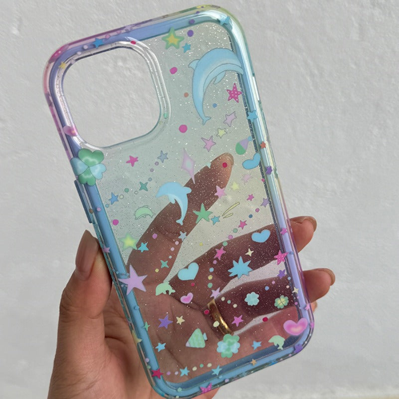 Cute Dolphin Silicone Phone Case For iPhone