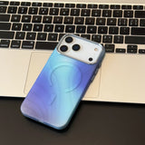Light and Shadow Frosted Metal Frame Magnetic Phone Case For iPhone
