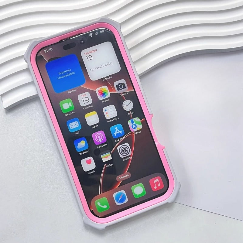 Airbag Anti-fall Contrast Color 2 in 1 Mobile Phone Case For iPhone