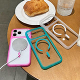 Candy-colored Magnetic Phone Case For iPhone