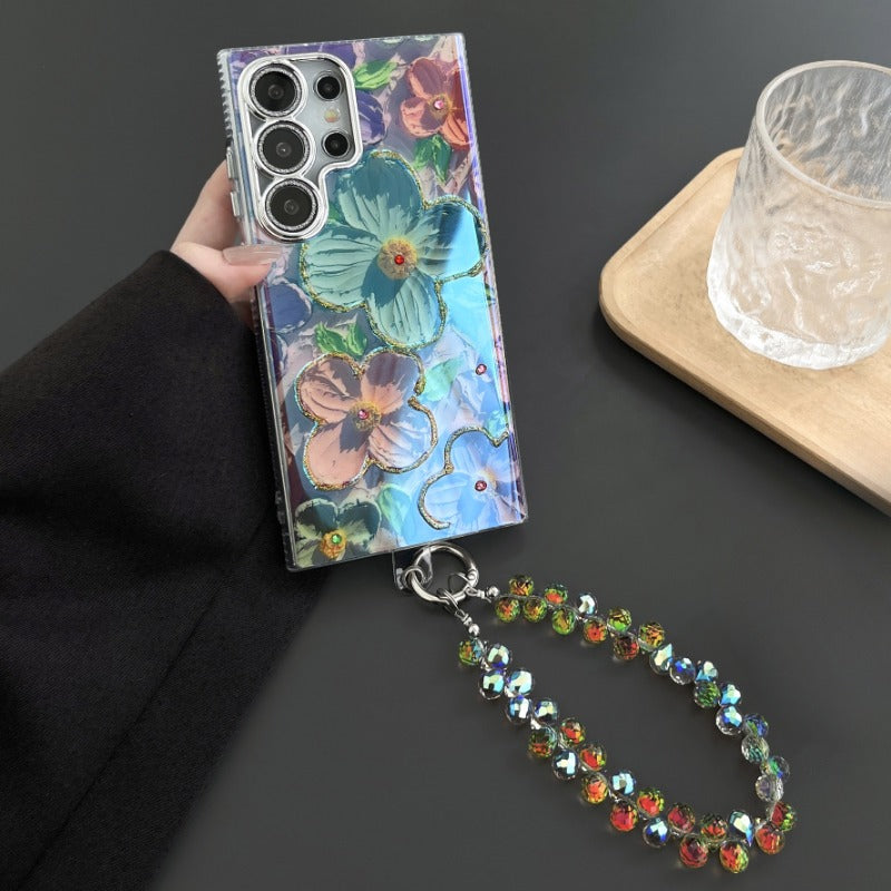 Oil painting flower phone case For Samsung