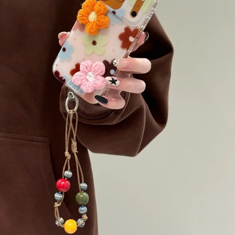 3D Knitted Flower Phone Case For iPhone