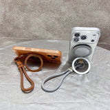 Magnetic Rotating Stand Lanyard Phone Case For iPhone