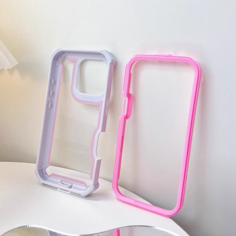 Airbag Anti-fall Contrast Color 2 in 1 Mobile Phone Case For iPhone