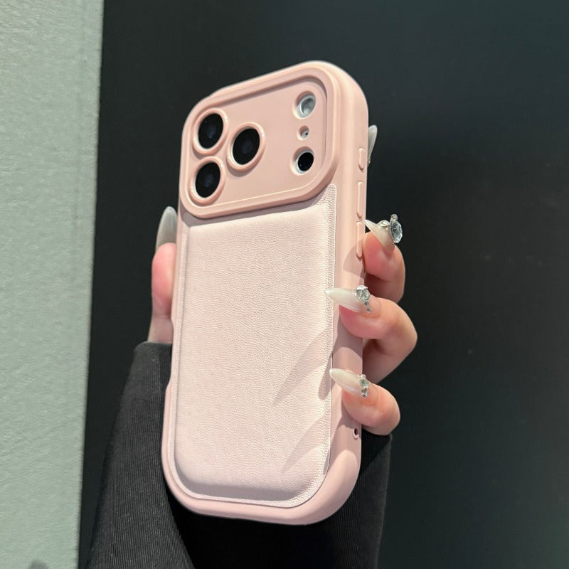 Air Cushion Leather Solid Color Phone Case For iPhone