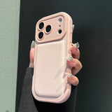 Air Cushion Leather Solid Color Phone Case For iPhone