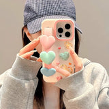 3D Heart Wristband Phone Case For iPhone