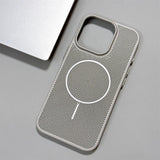 Solid Color Hollow Magnetic Phone Case For iPhone