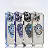 Creative Rotating Decompression Gyro Stand Magnetic Phone Case for iPhone
