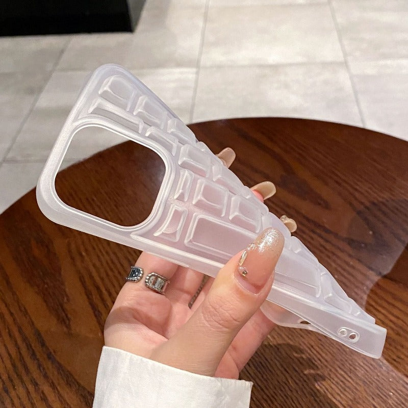 3D Keyboard Transparent Soft Phone Case For iPhone