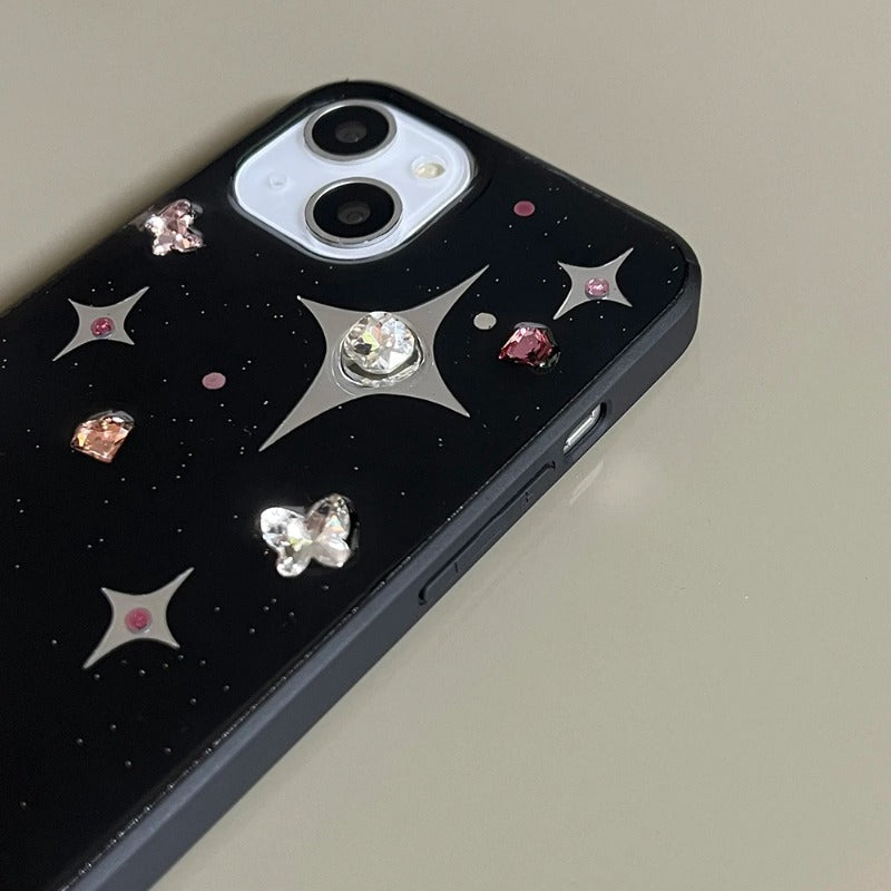 3D Rhinestone Star Phone Case For iPhone