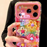 Floral Plaid Phone Case For iPhone