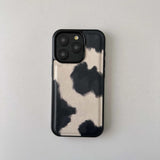 Leather Shell Black White Cool 3D Phone Case For iPhone