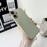 Ultra-thin Magnetic Frameless Leather Phone Case For iPhone