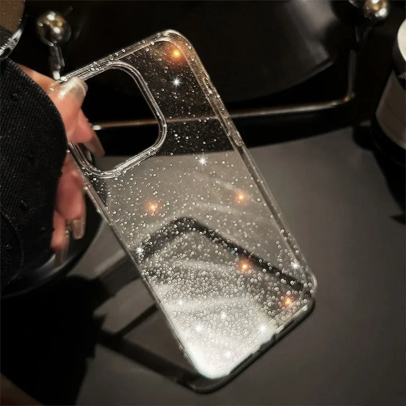 Ultra Thin Soft TPU Transparent Glitter Case For iPhone