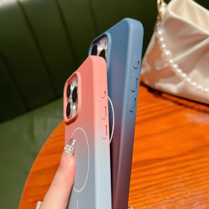 Two-color Gradient Magnetic Phone Case For iPhone