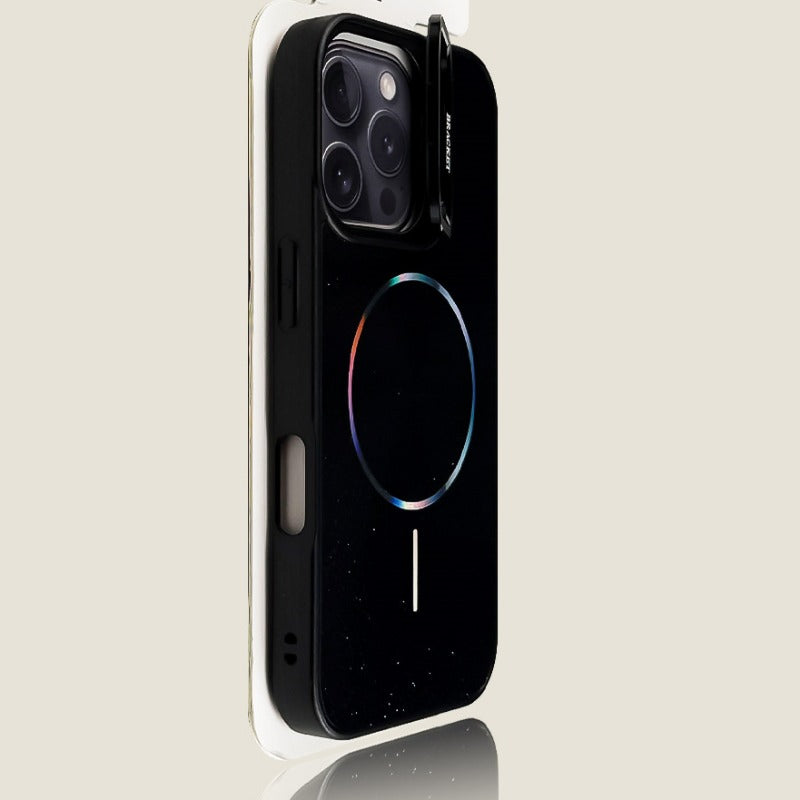 Glitter Magnetic Lens Holder Phone Case For iPhone