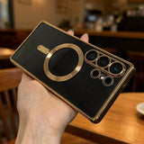 Plating Transparent TPU Wireless Charge Case For Samsung