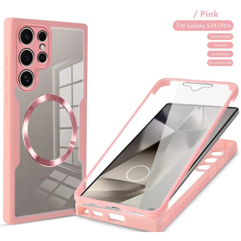 360 Full Body Clear Magnetic Phone Case For Samsung