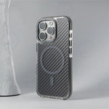 Armor Non-Slip Magnetic Carbon Fiber Pattern Case For iPhone