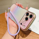 Gradient Lanyard Phone Case For iPhone