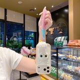 3D Cat Lanyard Anti-drop Phone Case For iPhone