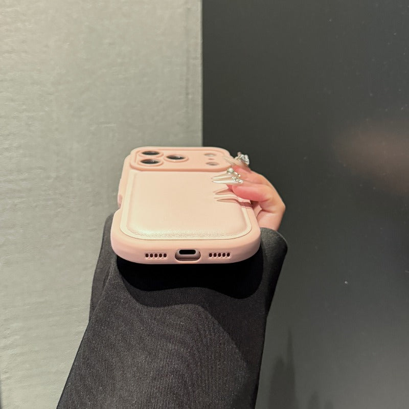Air Cushion Leather Solid Color Phone Case For iPhone
