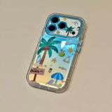 Flower Lens Summer Beaches Phone Case For iPhone