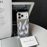 3D Hollow Flame Dissipate Heat Phone Matte Case for iPhone