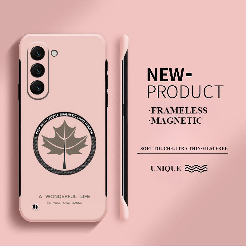 Ultra-thin Frameless Magnetic Maple Leaf Phone Case For Samsung