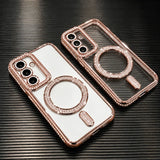 Glitter Diamond Transparent Case For Samsung
