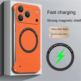 Ultra Thin Hard PC Magnetic Frameless Phone Case For iPhone