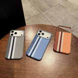 Striped Magnetic Phone Case For iPhone