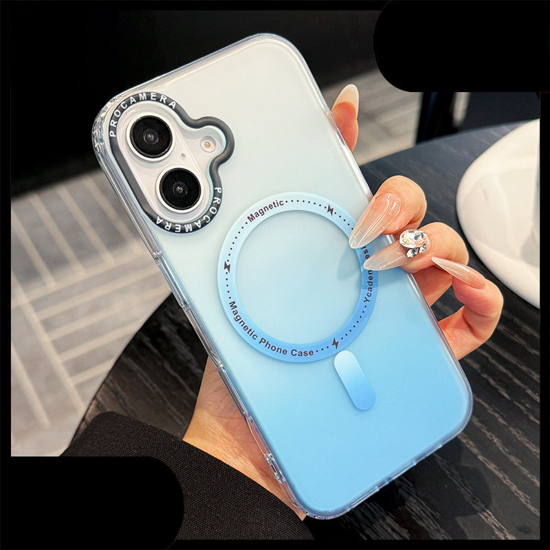 Gradient Magnetic Ultra-thin Silicone Phone Case For iPhone