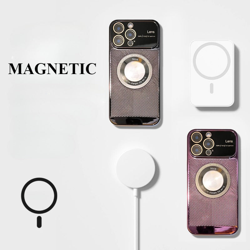 Large Window Cooling Phone Case For iPhone