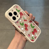 Heart-shaped Strawberry Phone Case For iPhone