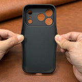 Artificial Leather Matte Magnetic Phone Case For iPhone