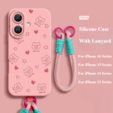 New Silicone Phone Case with Lanyard For iPhone