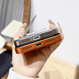 Folding Flip Full Lens Stand Transparent Phone Case For iPhone
