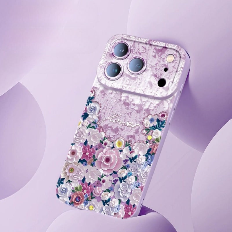 Oil Painting Flower Phone Case For iPhone