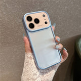 Color-blocked Shockproof Frosted Phone Case For iPhone