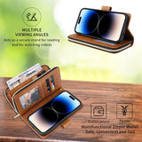 Flip Zipper Card Holder Phone Case For iPhone