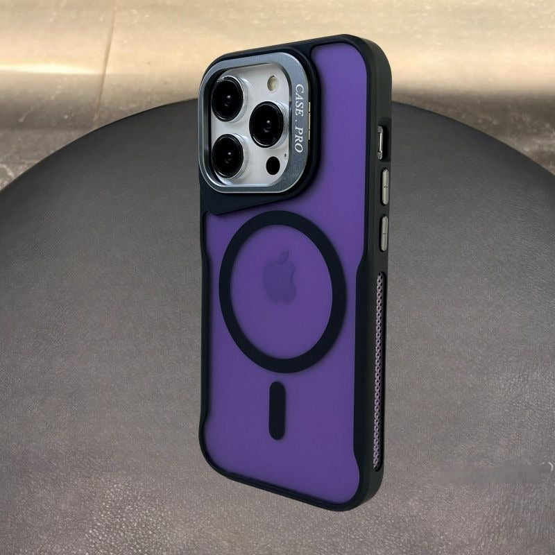 Hardware Lens Bracket Phone Case For iPhone