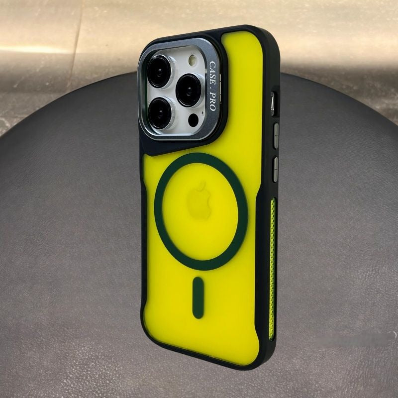 Hardware Lens Bracket Phone Case For iPhone