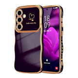 Wave Heart Shape Soft Case For Samsung