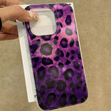 Leopard Print Stylish Lovely Heart Soft Phone Case For iPhone